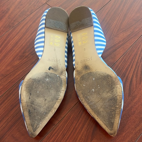 JCrew Zoe D’Orsay Blue and White Striped Flats - Picture 4 of 6